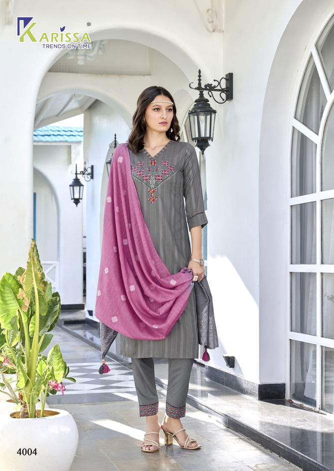 Opel Vol 4 By Karissa Viscose Rayon Weaving Kurti With Bottom Dupatta Wholesale Shop In Surat